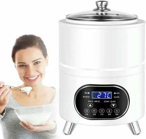 Máquina comercial de fermentación de yogur, máquina automática LCD digital para hacer yogur, fabricante de yogur eléctrico portátil para yogur,