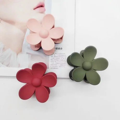 Miniatura 3 de Pinzas de garra de flores para el cabello Fuerte sujeción y pinzas antideslizantes para cabello grueso Pinzas grandes de margaritas Pinzas