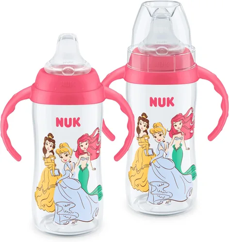 Miniatura 14 de NUK Disney Princess - Vaso grande para aprender, 10 onzas, paquete de 2 unidades, sin BPA, a prueba de derrames