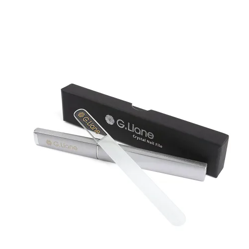 Miniatura 10 de Limas de cristal G. Liane para uñas - Lima doble cara de cristal grabada con estuche