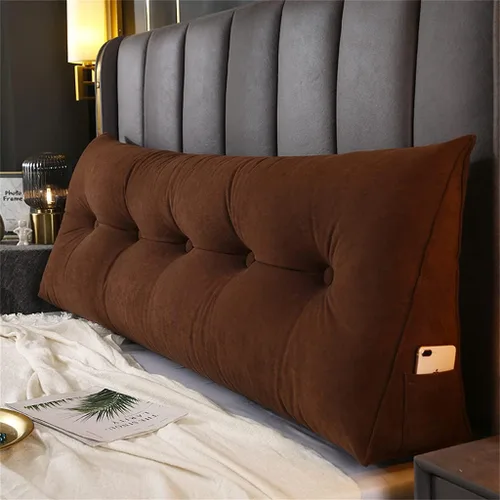 Miniatura 8 de Almohada triangular grande de cuña de lectura, cojín para cabecero de cama, cojín para cabecero, cojín para cama individual, matrimonial, Queen, Gris