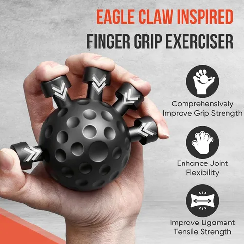 Miniatura 3 de TEAWOO Paquete de 4 unidades de entrenamiento de fuerza de agarre, fortalecedor de antebrazo ajustable, bolas fortalecedoras de agarre de mano