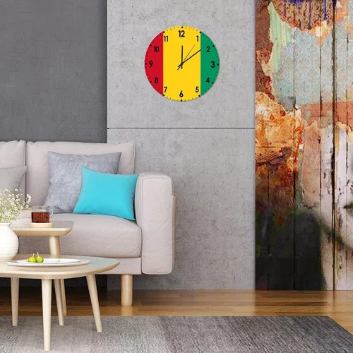 Miniatura 739 de Cheyan Reloj de pared con bandera de Canadá de 12 pulgadas, silencioso, sin tictac, de PVC, funciona con pilas, reloj redondo decorativo, regalo