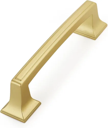 Miniatura 8 de Haidms Paquete de 10 tiradores dorados para gabinete, tiradores de gabinete con agujero central de 3 pulgadas, tiradores modernos cuadrados