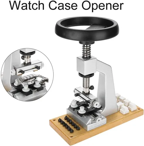 Miniatura 5 de Focket Abridor de caja de reloj, herramienta de reparación de reloj con rosca 5700, herramienta de reparación de reloj de pulsera con 6 troqueles