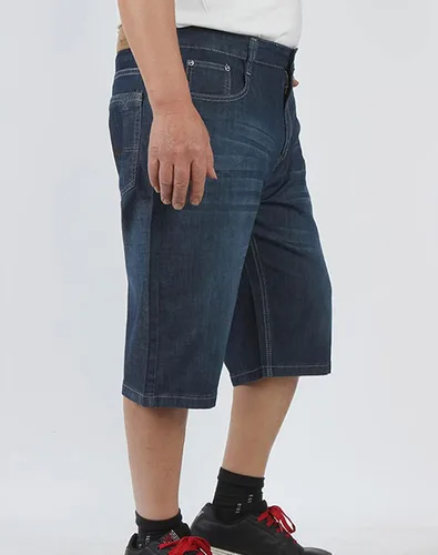 Miniatura 2 de TheyLook Pantalones cortos de mezclilla sueltos con bolsillo para hombre