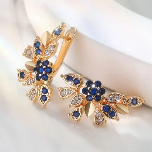 Miniatura 6 de Aretes de oro de 18 quilates para mujer, de moda, aretes de mariposa para mujer, arracadas de oro hipoalergénicos