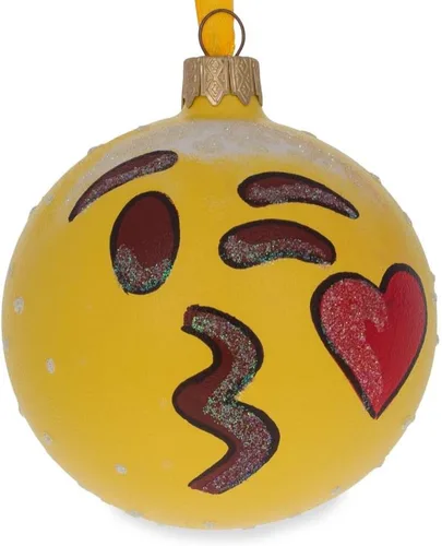Miniatura 5 de Cheeky Wink and Kiss - Bola de cristal con expresiones faciales, adorno navideño de 3.25 pulgadas