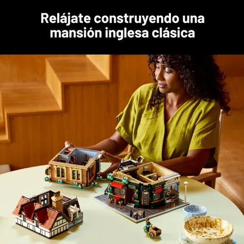 Miniatura 3 de LEGO Icons Set de Construcción de Esquina Tudor para Adultos 18+ - Kit de Casa en Miniatura DIY - Set de Construcción de Casa en Miniatura