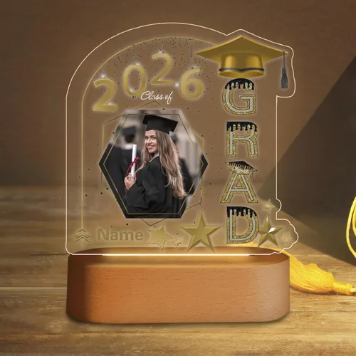 Miniatura 15 de Regalos de graduación personalizados luz nocturna con nombre de foto, lámpara LED de graduación personalizada 2026 para mujeres y hombres, regalos