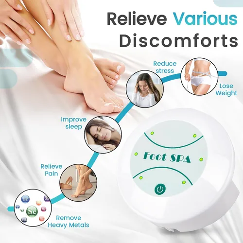 Miniatura 4 de LeCuag Máquina de desintoxicación de baño de pies iónico, máquina portátil de desintoxicación de pies, sistema de baño de limpieza iónica con bolsa
