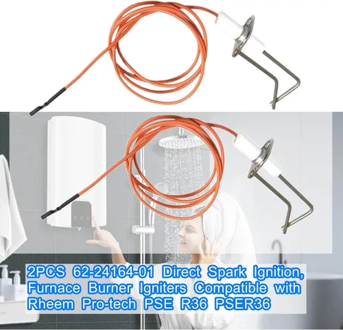 Miniatura 7 de Encendido directo por chispa 62-24164-01, encendedores de quemador de horno compatibles con Rheem Pro-tech PSE R36 PSER36, cable de alta temperatura