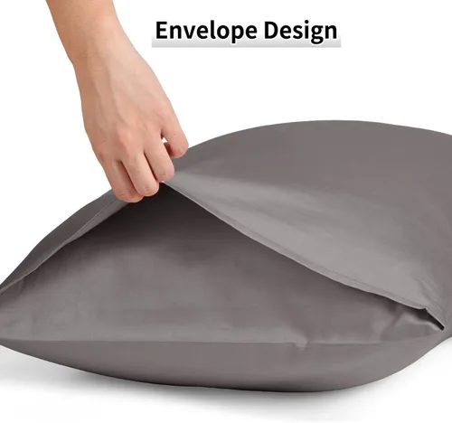 Miniatura 32 de Warmstar Juego de 2 fundas de almohada de algodón de tamaño estándar, fundas de almohada de 600 hilos de 20 x 26 pulgadas, fundas de almohada