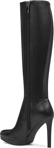 Miniatura 3 de Modatope Botas altas hasta la rodilla para mujer, botas de plataforma con punta puntiaguda, botas altas de tacón alto de aguja de 4 pulgadas, botas