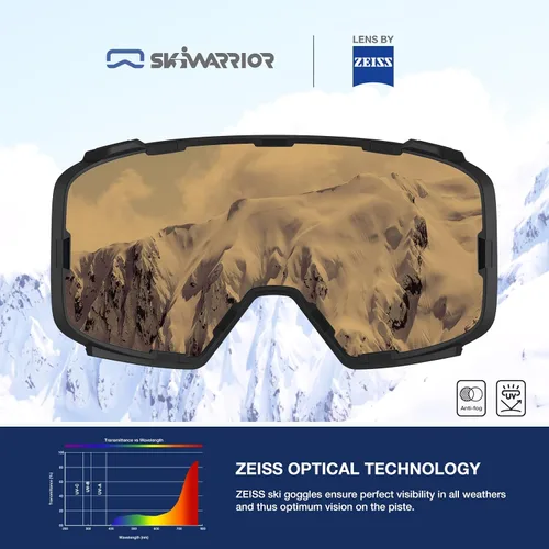 Miniatura 5 de Gafas de esquí inalámbricas inteligentes multifuncionales con Walkie-Talkie, lente Zeiss antivaho y función de música y llamada (G02 Zeiss rosa)