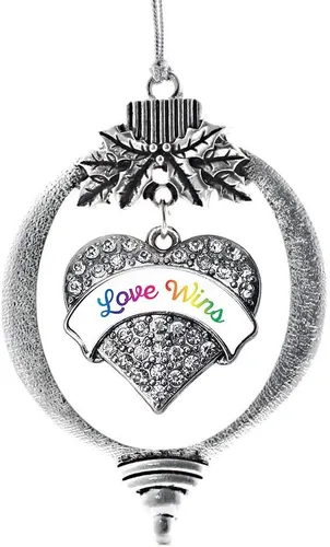 Miniatura 236 de Inspired Silver Adornos festivos de dije de corazón pave de plata con circonitas cúbicas