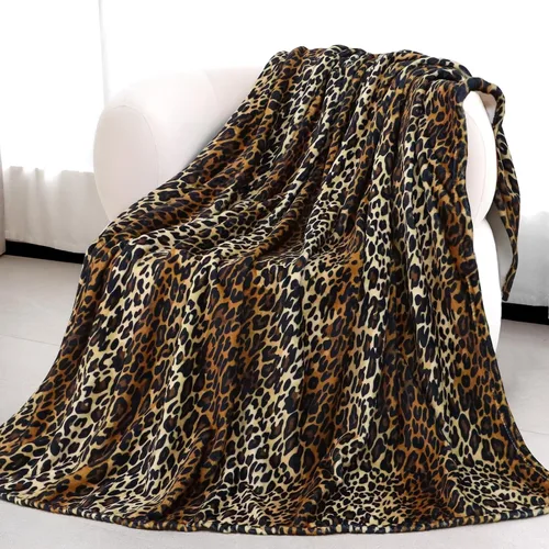 Miniatura 21 de Manta con Estampado de Leopardo Morado Manta Morada Ligera Cálida Mantas Suaves Decorativas para Cama Sofá Dormitorio Leopardo púrpura