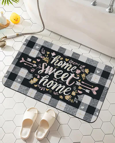 Miniatura 18 de Elightvap Tapete de baño con diseño de mariposa azul, de secado rápido, antideslizante, absorbente, de secado rápido, tapete de baño delante