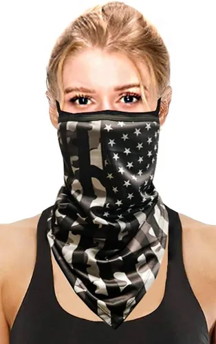 Miniatura 6 de CCFW Face Bandana Ear Loops Elegante Hombres Mujeres Polainas de Cuello para Polvo Viento Moto