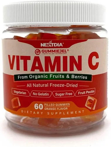 Miniatura 7 de Gomitas orgánicas de vitamina C de 120 mg para adultos, sin azúcar, defensa inmunológica diaria, antioxidante crudo, suplemento de vitamina C