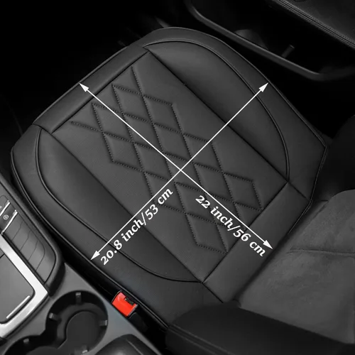 Miniatura 2 de JOJOBAY Funda de cuero para asiento de automóvil, fundas de asiento inferior para automóviles, protector de asiento delantero, apto para el 95%