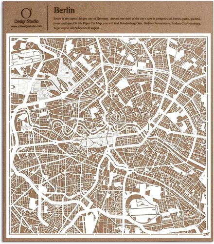 Miniatura 70 de O3 Design Studio Aberdeen - Mapa de papel cortado en papel blanco de 12 x 12 pulgadas
