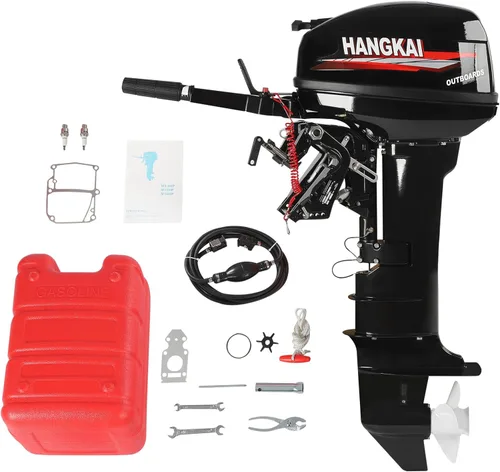 Miniatura 10 de Motor fuera de borda de 3.5 HP, motor fuera de borda de 2 tiempos de 49 CC de alta resistencia, motor fuera de borda HANGKAI, motor de barco