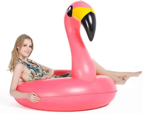 Miniatura 3 de Flamenco inflable piscina flotador Jasonwell gigante Tubo de fiesta con Válvulas rápidas Verano Piscina al aire Lounge Raft decoraciones juguetes