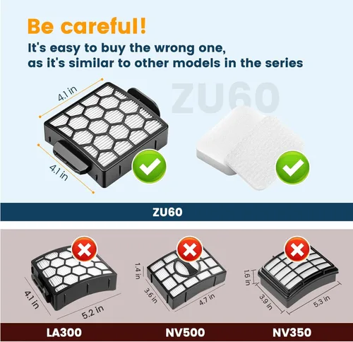 Miniatura 5 de Colorfullife Filtros para Shark Navigator Zero-M Cepillo autolimpiante Pet Pro Aspiradora vertical ZU60 ZU62 ZU62C NV251, NV255, piezas de repuesto