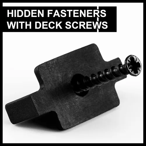 Miniatura 2 de Sujetadores ocultos, clips de nailon para fijación de cubierta, sujetadores de cubierta compuestos con tornillos de cubierta de metal para tablas