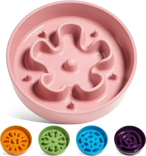 Miniatura 34 de LE TAUCI Cuencos para perros de cerámica de alimentación lenta, cuenco de alimentación lenta de 1.5 tazas para razas pequeñas y medianas, cuenco