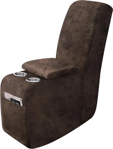 Miniatura 71 de ANARACHON Fundas para sillas reclinables con aspecto de cuero, funda elástica de 4 piezas, funda suave para silla reclinable, protector de muebles