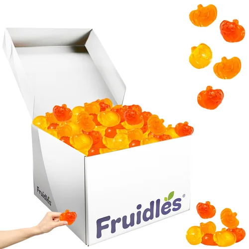 Miniatura 9 de Fruidles Dulces de calabazas de otoño, gomitas de sabores de frutas surtidos, aptas para alérgicos, sin OMG, sin edulcorantes artificiales (1 libra)