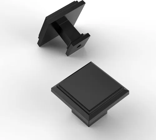 Miniatura 12 de Amerdeco Paquete de 6 pomos de gabinete de 1.3 pulgadas (1.260 in), níquel satinado cepillado para armarios de tocador y baño, ZH0001BSNK
