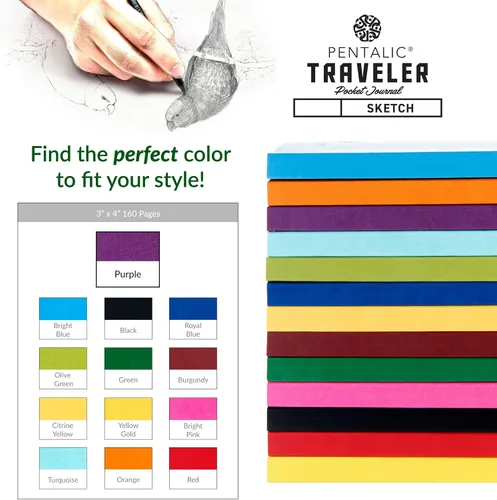 Miniatura 7 de Cuaderno de bocetos Travelers Dot Grid Pentalic Art, libre de ácidos