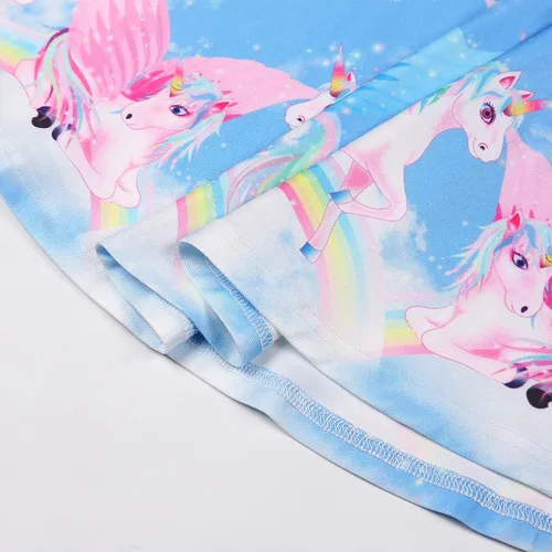 Miniatura 7 de LaBeca Vestidos de Niñas Sin Mangas de Manga Larga para Niñas Pequeñas y Grandes Unicornio Sirena Vestidos Casuales