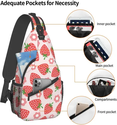 Miniatura 3 de Bolso bandolera para mujeres y hombres, mochila de viaje para senderismo, bolsa cruzada para el hombro, bolsa de pecho, casual, mochila deportiva