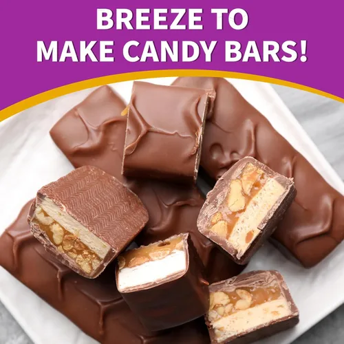 Miniatura 5 de Moldes de silicona para barra de caramelo de 8 cavidades, 2 moldes de barra de granola rectangulares para hornear proteínas, barra de chocolate