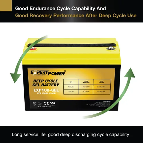 Miniatura 8 de ExpertPower EXP-100 GEL - Batería solar recargable de 12 V 100 Ah para sistema de paneles solares, remolque de viaje, RV, casa, motor de arrastre