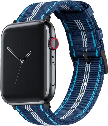 Miniatura 16 de BARTON WATCH BANDS - Correas de reloj de nailon de estilo militar compatibles con modelos de Apple Watch - 1, 2, 3, 4, 5, 6, 7, 8, 9, 10, SE, Ultra