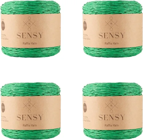 Miniatura 34 de Sensy Premium - Hilo de rafia multicolor (185 yardas, 100% papel, 400)