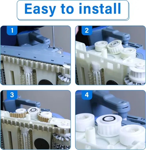 Miniatura 7 de Piezas de repuesto robóticas automáticas para limpiador de piscinas, ruedas guía paquete de 4 con 2 engranajes de polea 3884997-R6 para Maytronics