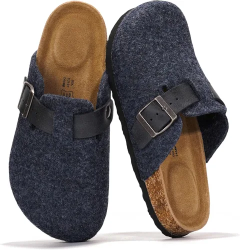 Miniatura 12 de Project Cloud Benton - Zuecos con plantilla de cuero genuino para mujer, pantuflas de espuma viscoelástica con soporte de arco, sandalias de moda