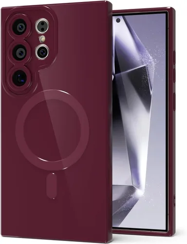 Miniatura 175 de Svanove para Samsung Galaxy S22 Funda de teléfono de silicona magnética, compatible con Magsafe, linda para mujeres, brillante color brillante, gel