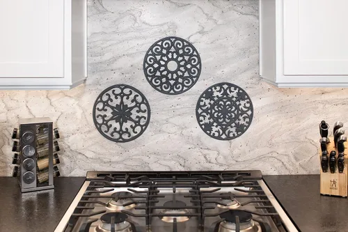 Miniatura 8 de GASARÉ, Salvamanteles de silicona extra grandes, gruesos, de 10 pulgadas para platos calientes, ollas y sartenes, almohadillas calientes para Gris