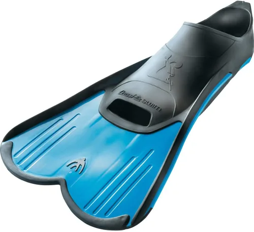 Cressi - Aletas cortas de bolsillo para pies completos para nadar o entrenar en la piscina y en el mar | Ligero: Made in Italy Azul