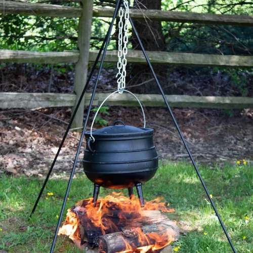 Miniatura 5 de Lehman's Campfire - Olla de hierro fundido con 3 patas y tapa, 13.5 pulgadas, 3.5 galones