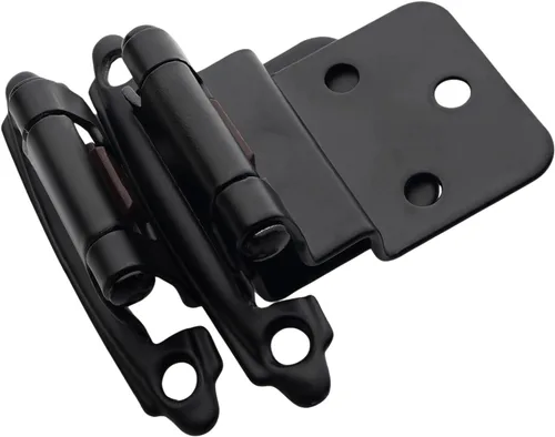 Miniatura 9 de DecoBasics Bisagras de gabinete de 3/8 pulgadas color negro (1 par -2 piezas) bisagras de gabinete de cierre automático negro mate para gabinetes