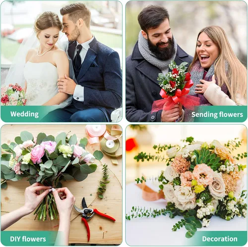 Miniatura 6 de Yardwe 2 soportes de espuma para ramo de boda para flores frescas, soporte para ramo de novia con agarre cómodo para bodas y arreglos florales
