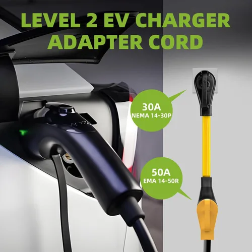 Miniatura 4 de Cable adaptador de cargador NEMA 14-30P a 14-50R EV, 125V/250V 30 Amp 4 clavijas de salida de secadora a 50 Amp EV/RV adaptador de conversión